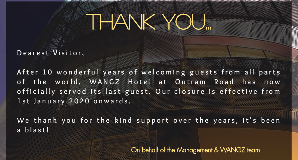 Wangz Hotel closure notice
