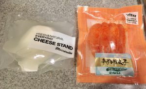 CHEESE STANDのフレッシュチーズと前田海産の明太子